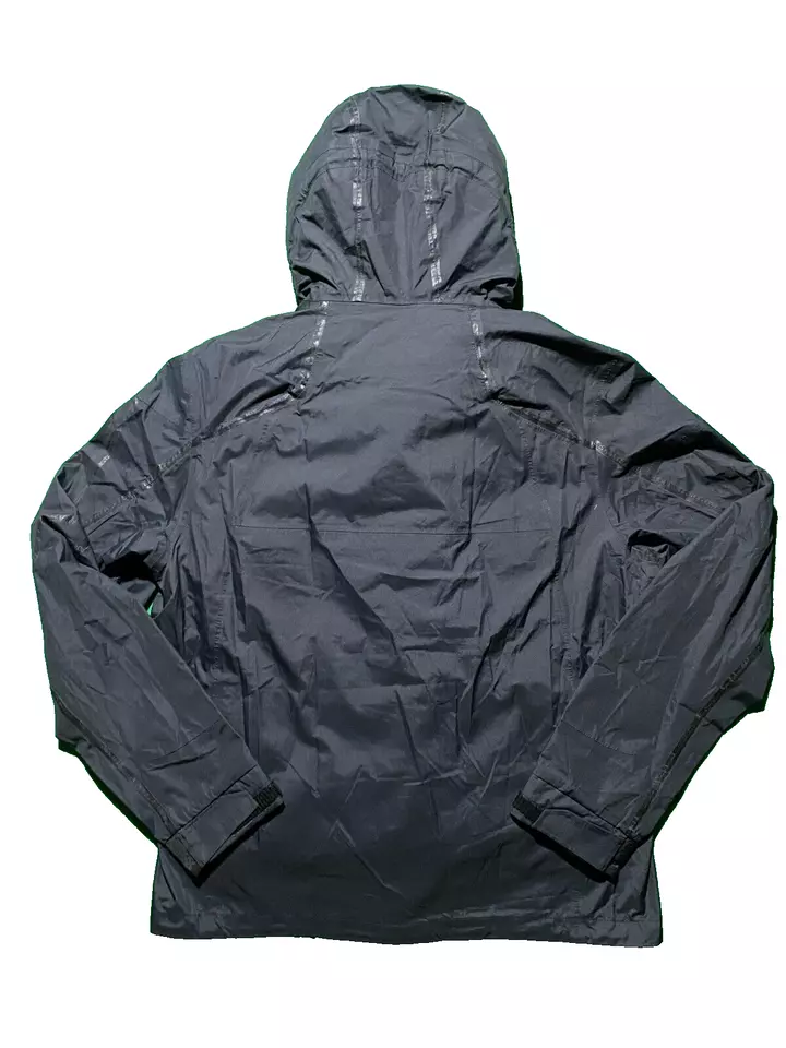 Hugo Boss Mens Bomber Down XL Jacket Navy Blue Padded Yellow Water Resistant