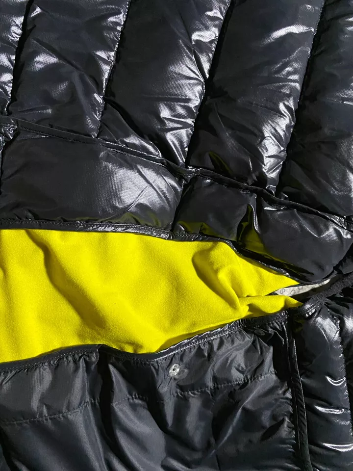 Hugo Boss Mens Bomber Down XL Jacket Navy Blue Padded Yellow Water Resistant