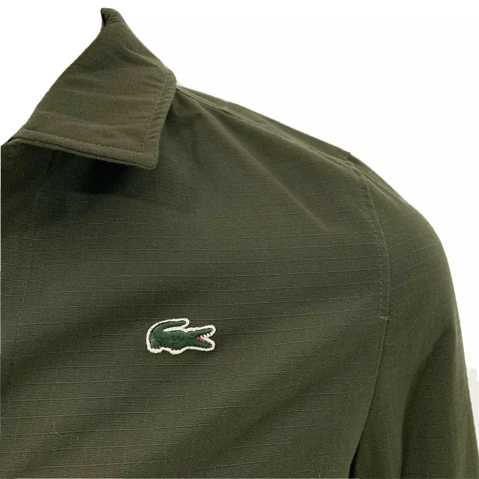 Lacoste Unisex 2XS Green Live Racket String Print Parka Fr 1 BH2633