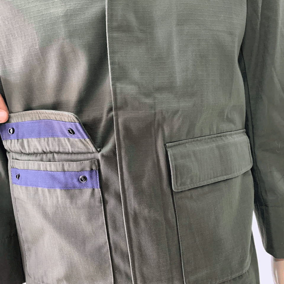 Lacoste Unisex 2XS Green Live Racket String Print Parka Fr 1 BH2633