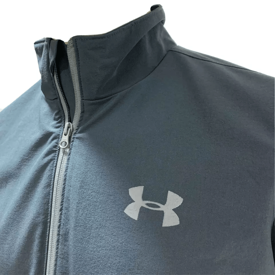 Under Armour Mens Jacket Medium Gray Windbreaker Breathable Moisture Wicking