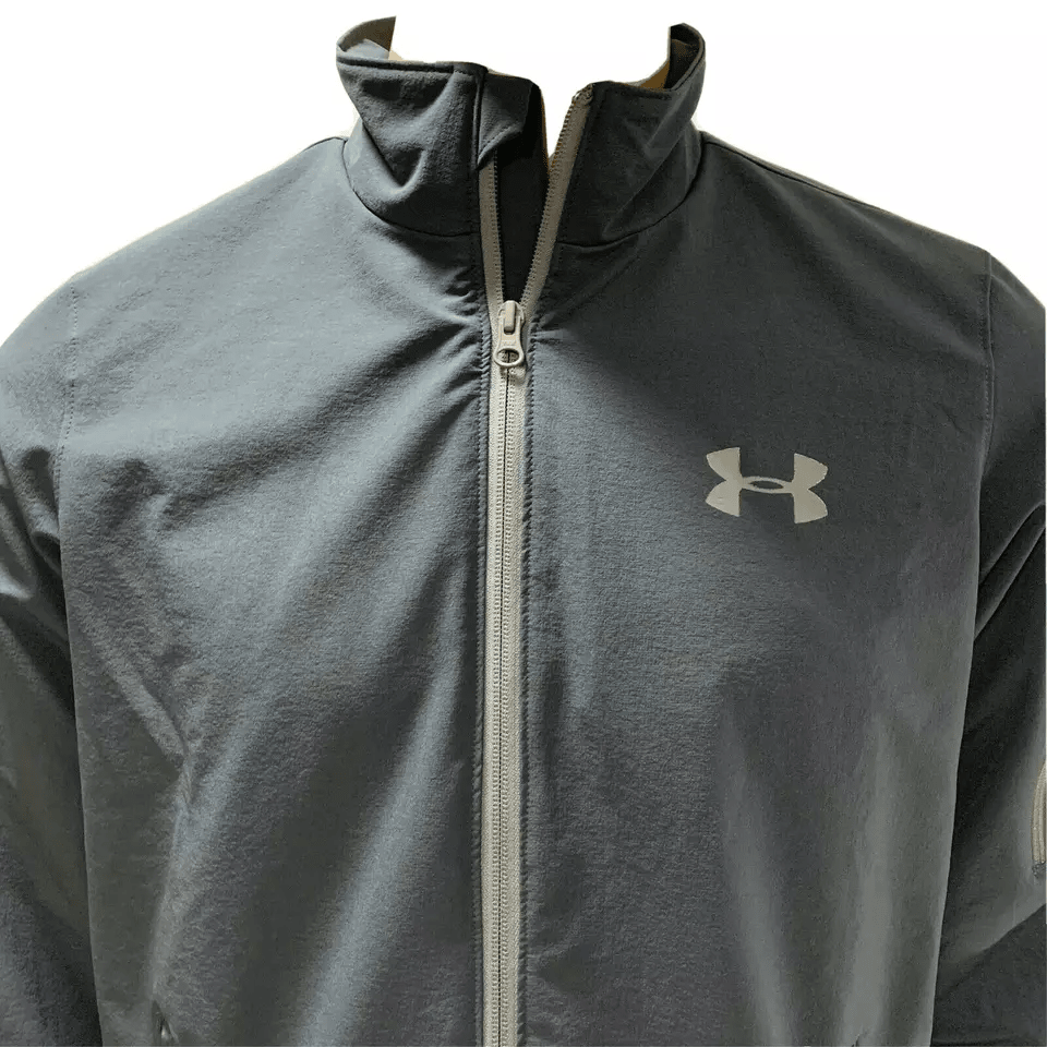 Under Armour Mens Jacket Medium Gray Windbreaker Breathable Moisture Wicking